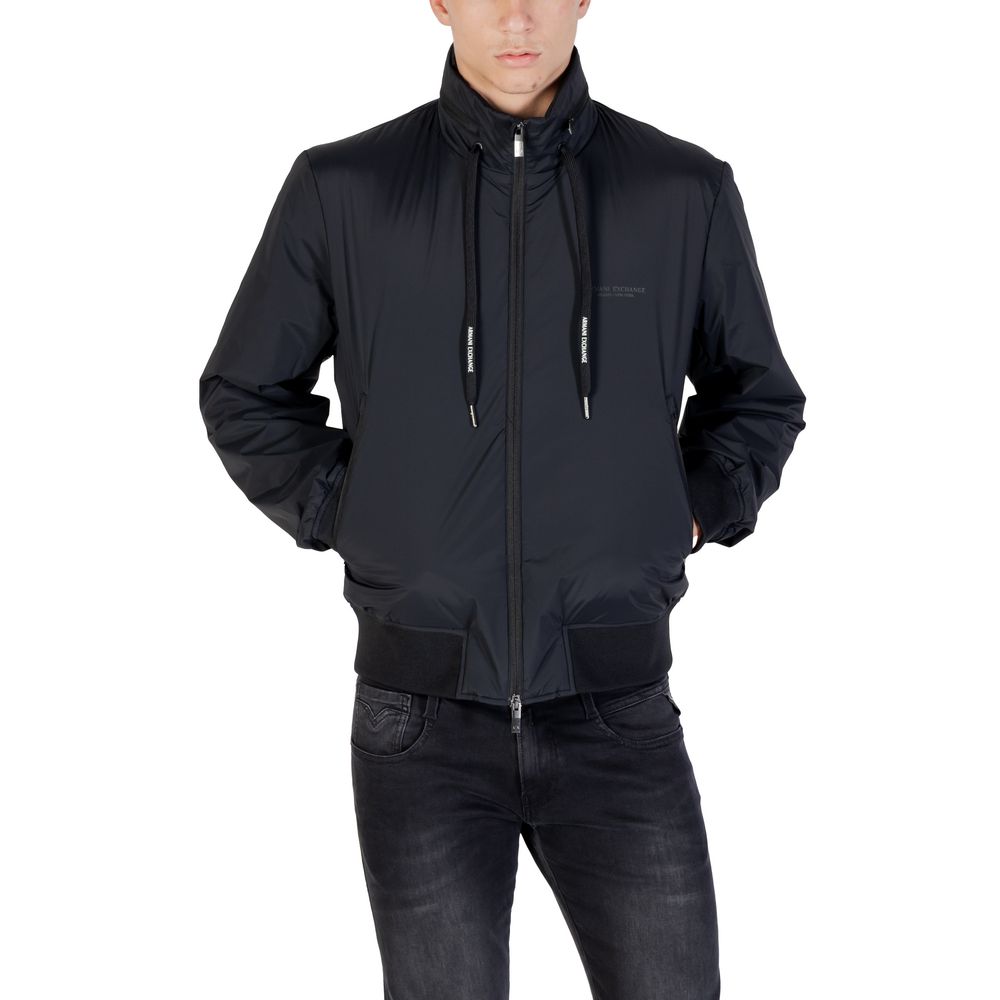 Armani Exchange Schwarzer Bomber aus Polyamid