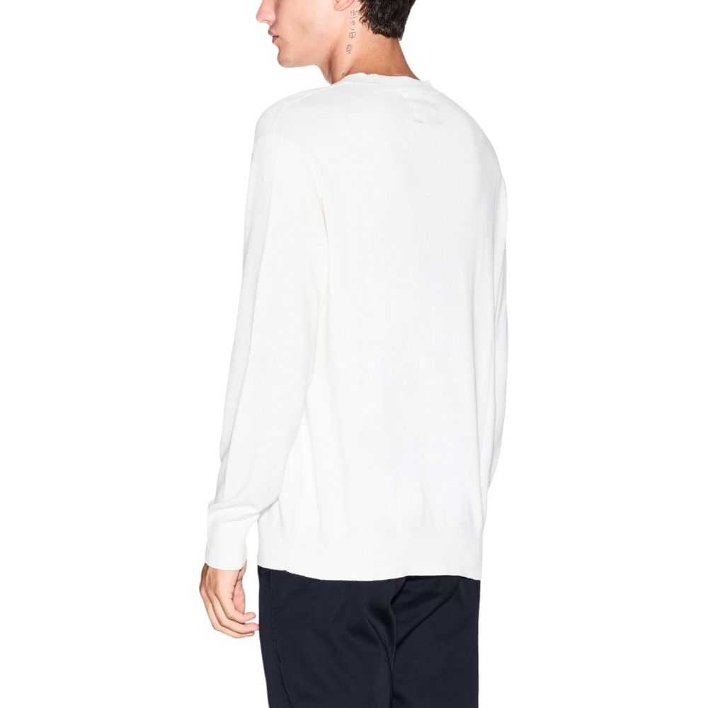 Armani Exchange Sweatshirt aus Viskose in Creme
