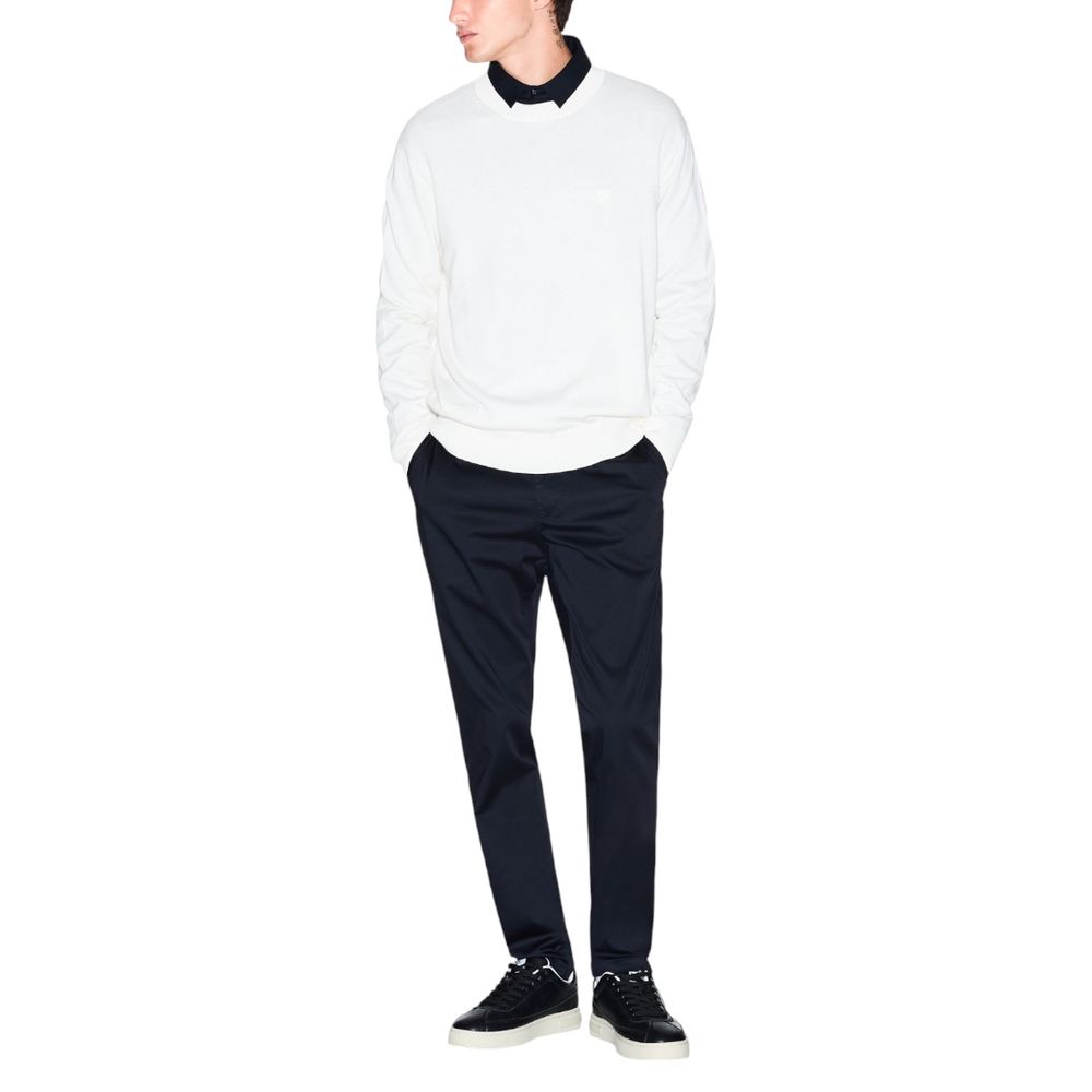 Armani Exchange Sweatshirt aus Viskose in Creme