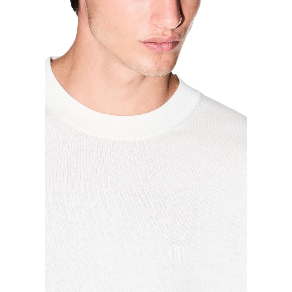 Armani Exchange Sweatshirt aus Viskose in Creme