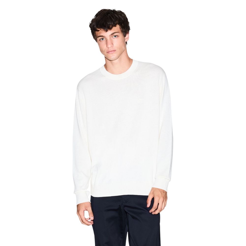 Armani Exchange Sweatshirt aus Viskose in Creme