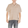Only & Sons Beige Baumwoll-Shirt mit kurzen Ärmeln