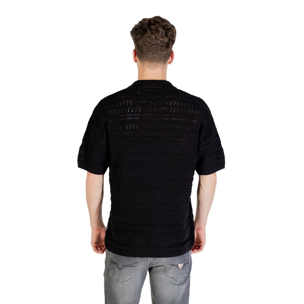Only & Sons Schwarzes Baumwoll-Poloshirt