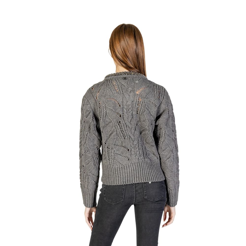Liu Jo Graues Marabou-Sweatshirt