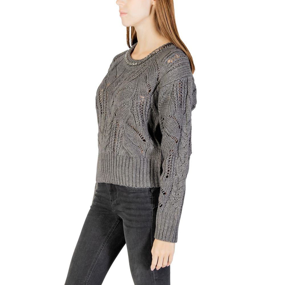 Liu Jo Graues Marabou-Sweatshirt