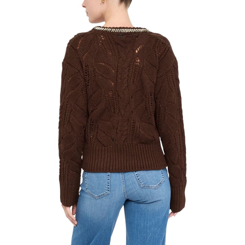 Liu Jo Brauner Marabou-Pullover