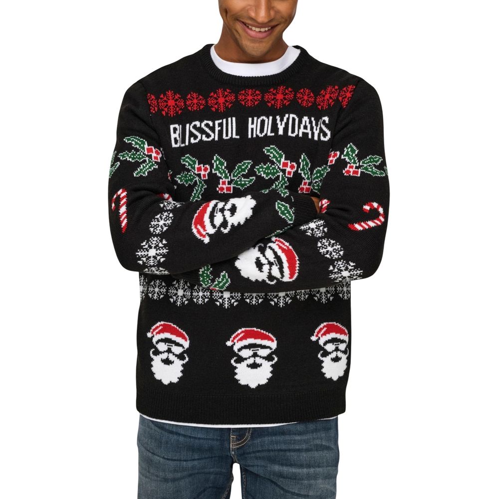 Only & Sons Schwarzer Marabou-Pullover