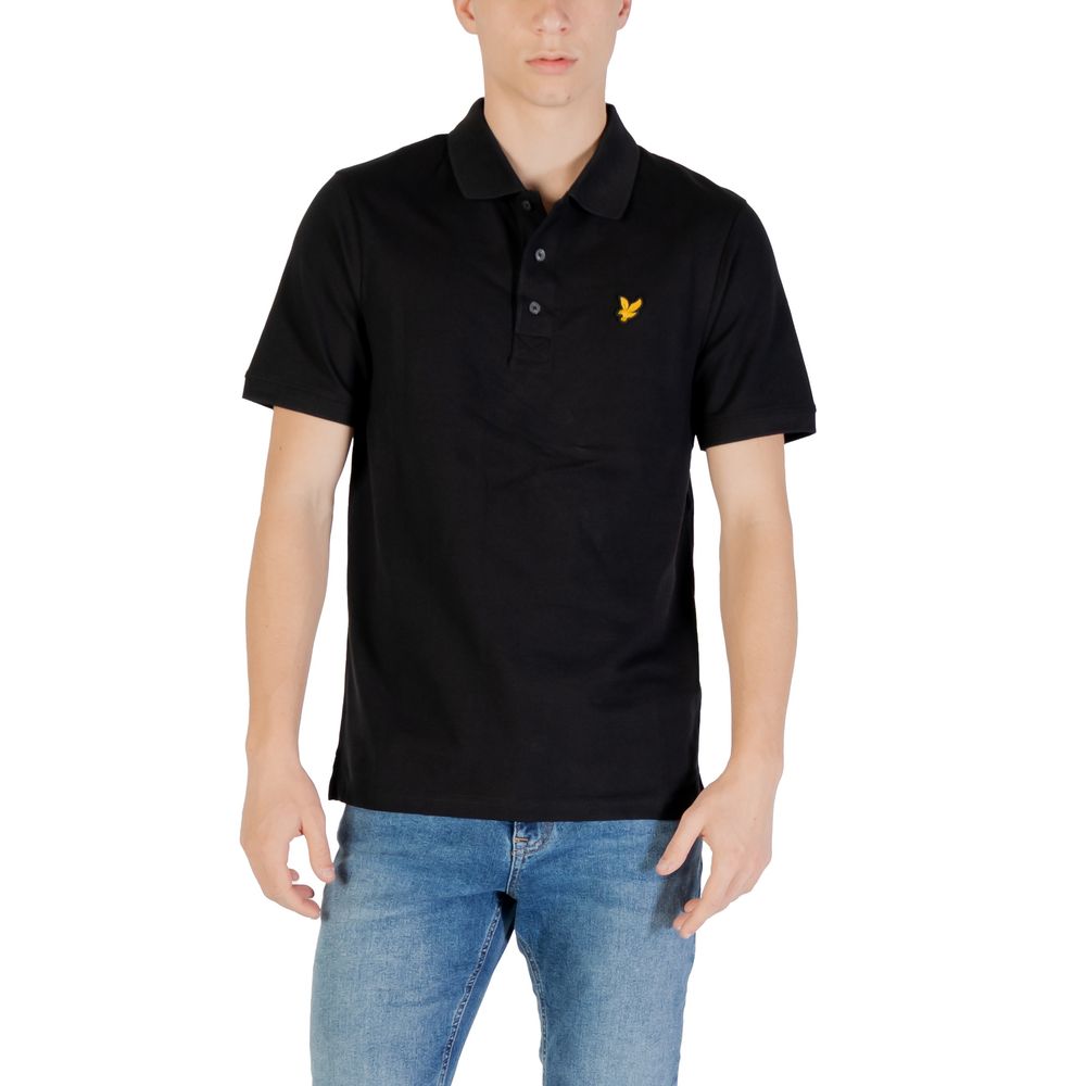 Lyle & Scott Schwarzes Baumwoll-Poloshirt
