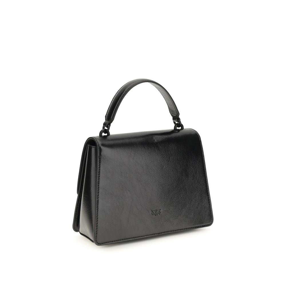 PINKO Schwarze Lammleder Handtasche Ovis Aries Aries