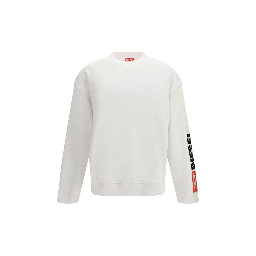 Diesel Weißes Baumwoll-Sweatshirt