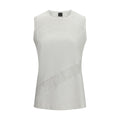 PINKO Weißes ärmelloses Baumwoll-T-Shirt