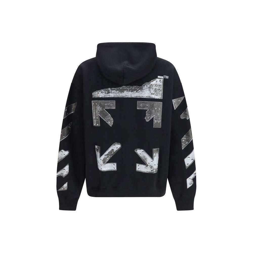 Off-White Schwarzer Baumwoll-Sweatshirt