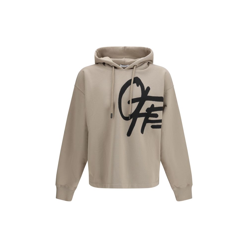 Off-White Beige Baumwoll-Sweatshirt