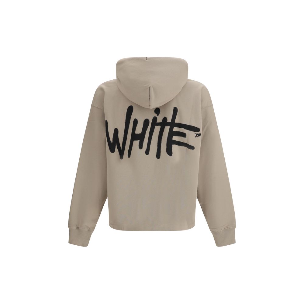 Off-White Beige Baumwoll-Sweatshirt