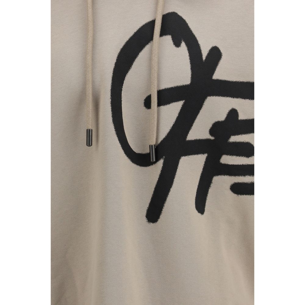 Off-White Beige Baumwoll-Sweatshirt