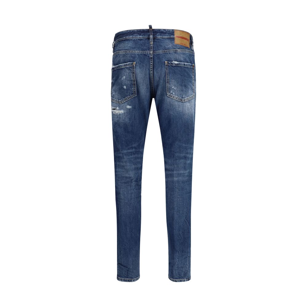 Dsquared² Blaue Baumwoll-Jeans im Slim Fit