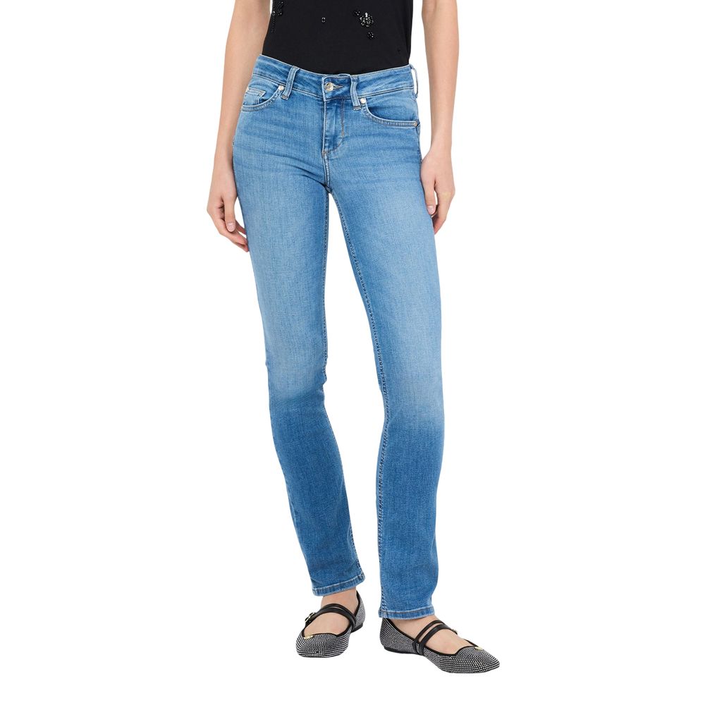 Liu Jo Hellblaue schmale Baumwolljeans
