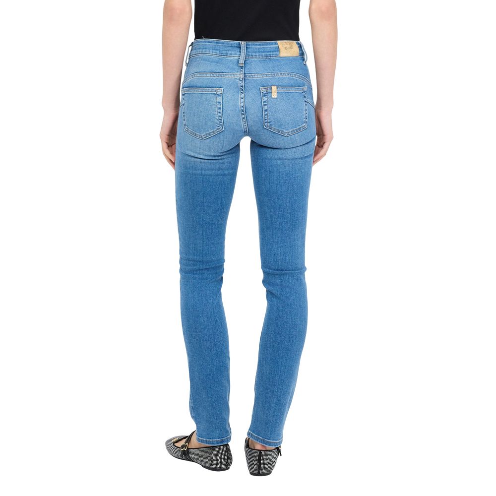 Liu Jo Hellblaue schmale Baumwolljeans
