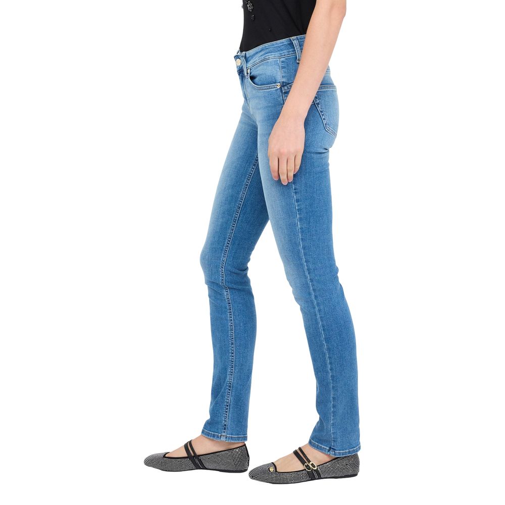 Liu Jo Hellblaue schmale Baumwolljeans