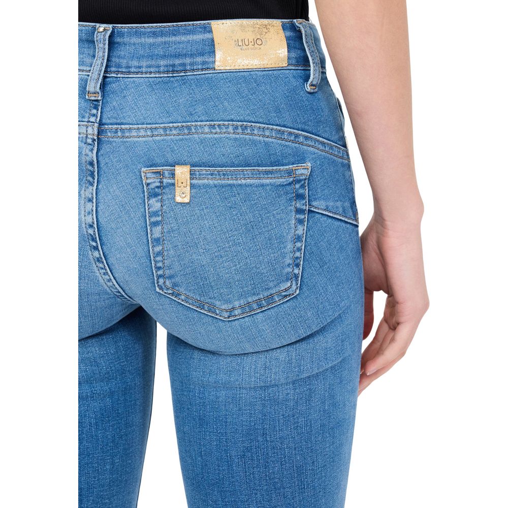 Liu Jo Hellblaue schmale Baumwolljeans