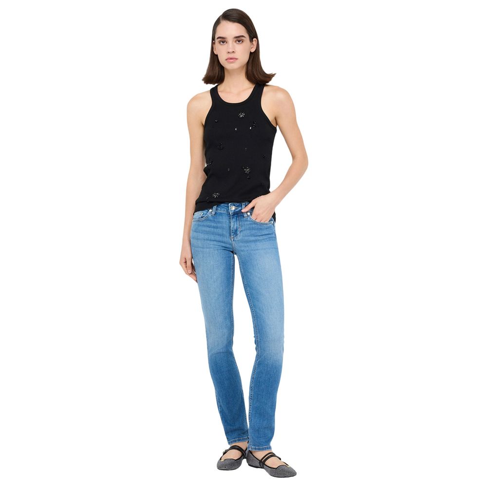 Liu Jo Hellblaue schmale Baumwolljeans