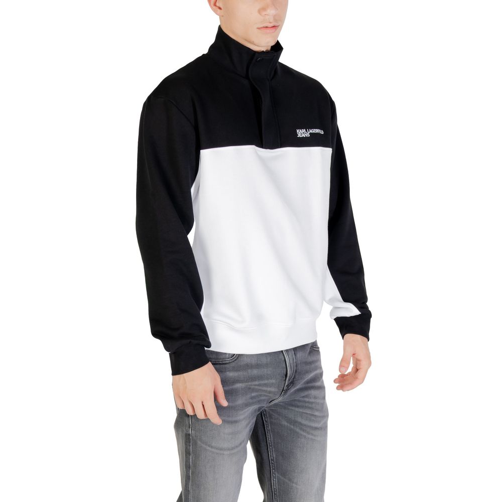 Karl Lagerfeld Schwarz-weißer Horn-Sweatshirt