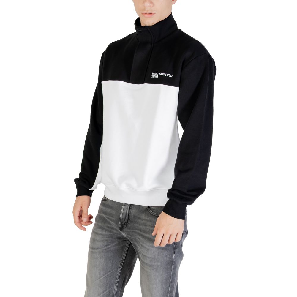 Karl Lagerfeld Schwarz-weißer Horn-Sweatshirt