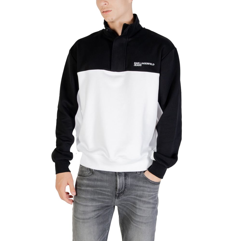 Karl Lagerfeld Schwarz-weißer Horn-Sweatshirt