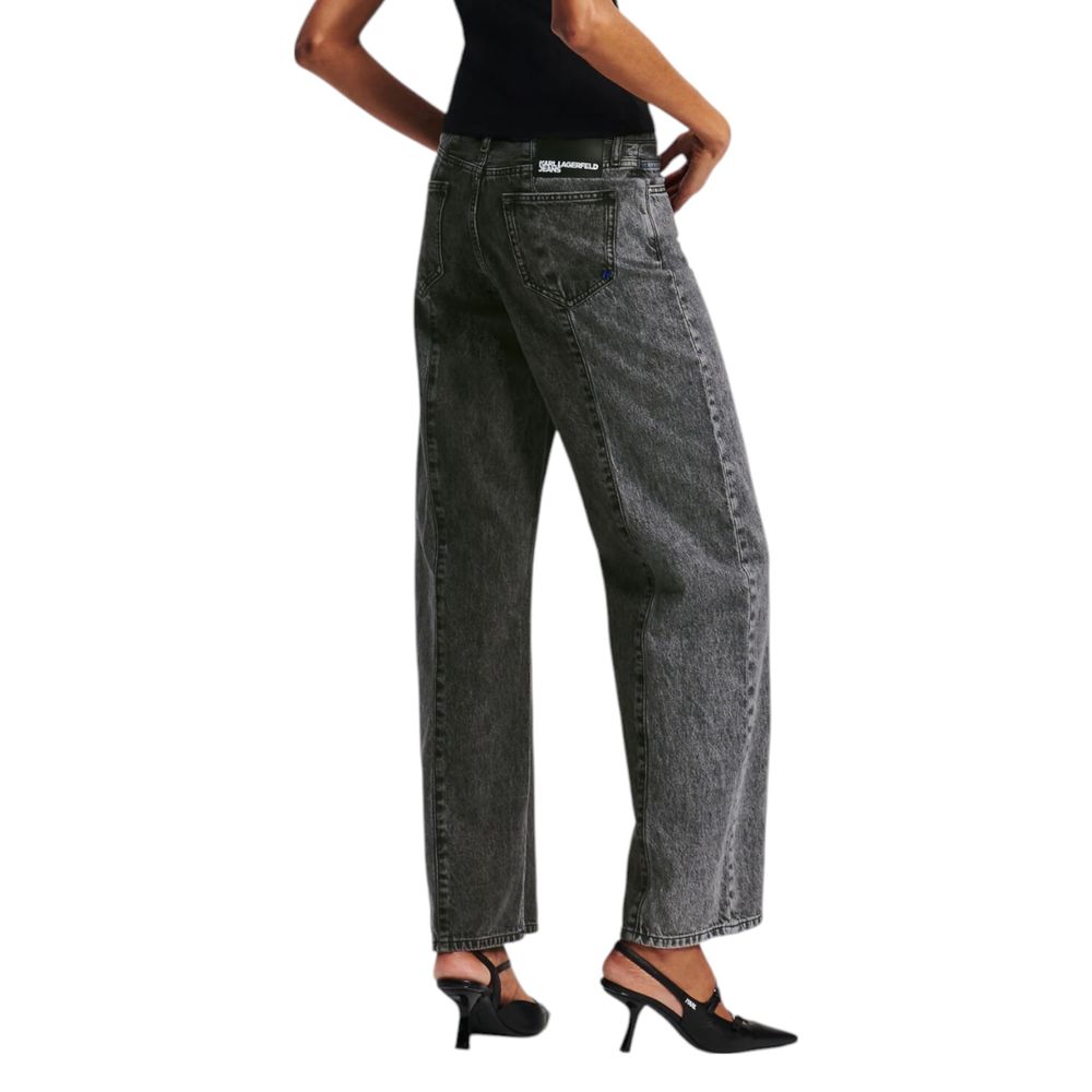 Karl Lagerfeld Schwarze Baumwolljeans im Relaxed Fit