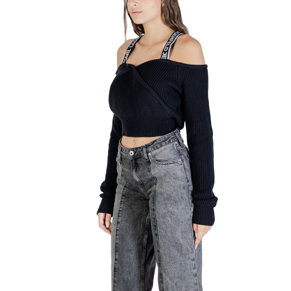 Karl Lagerfeld Schwarzer Baumwoll-Sweatshirt