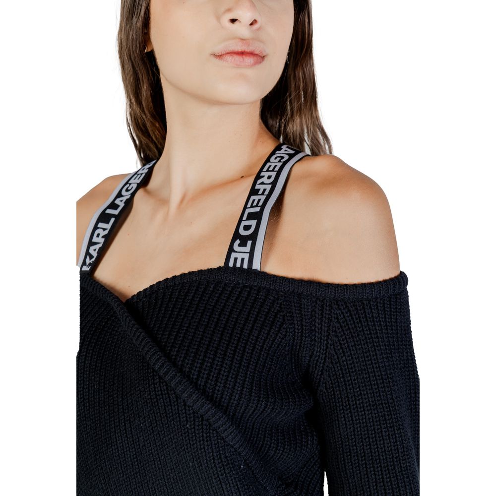 Karl Lagerfeld Schwarzer Baumwoll-Sweatshirt