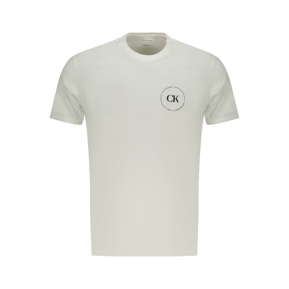 Calvin Klein Bianco Baumwoll-T-Shirt für Herren