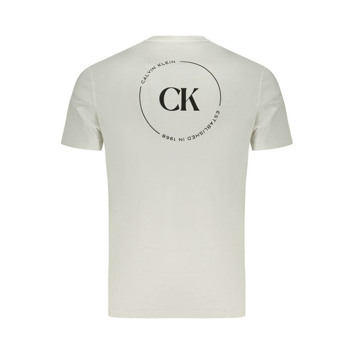 Calvin Klein Bianco Baumwoll-T-Shirt für Herren