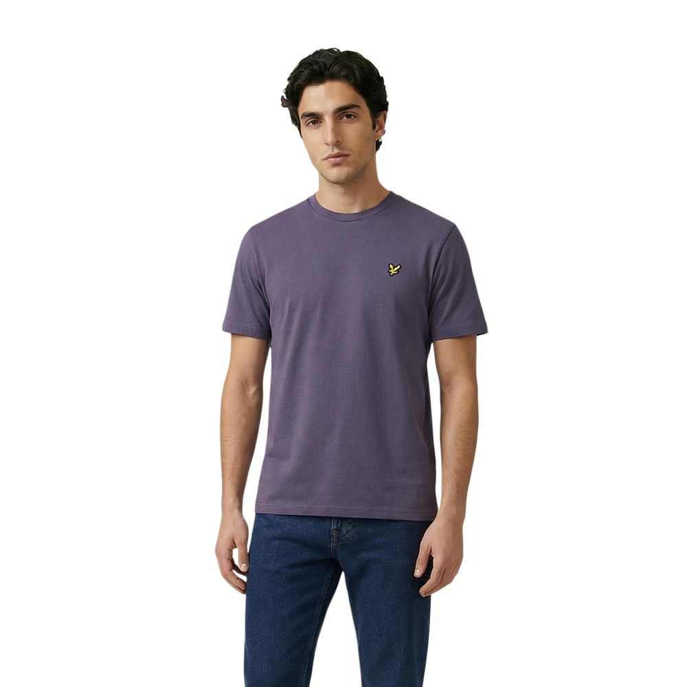 Lyle & Scott Lila Baumwoll-T-Shirt