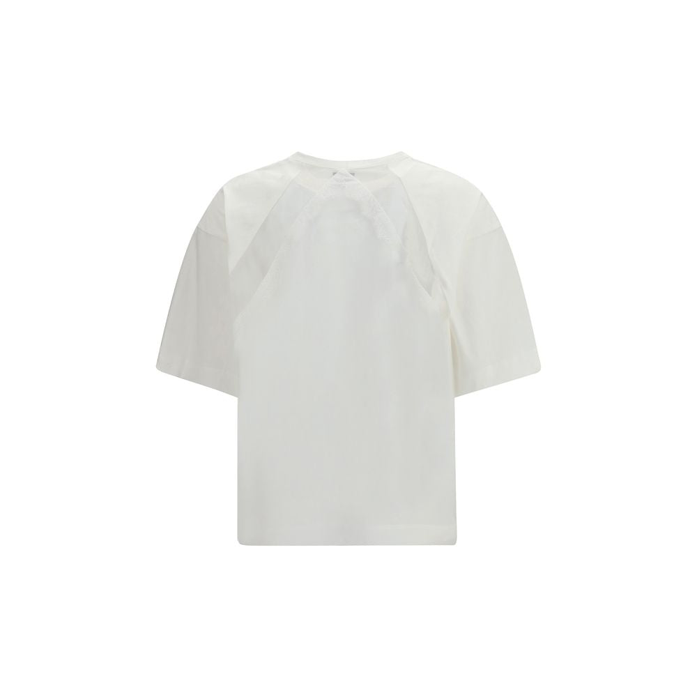 PINKO Weißes Baumwoll-T-Shirt