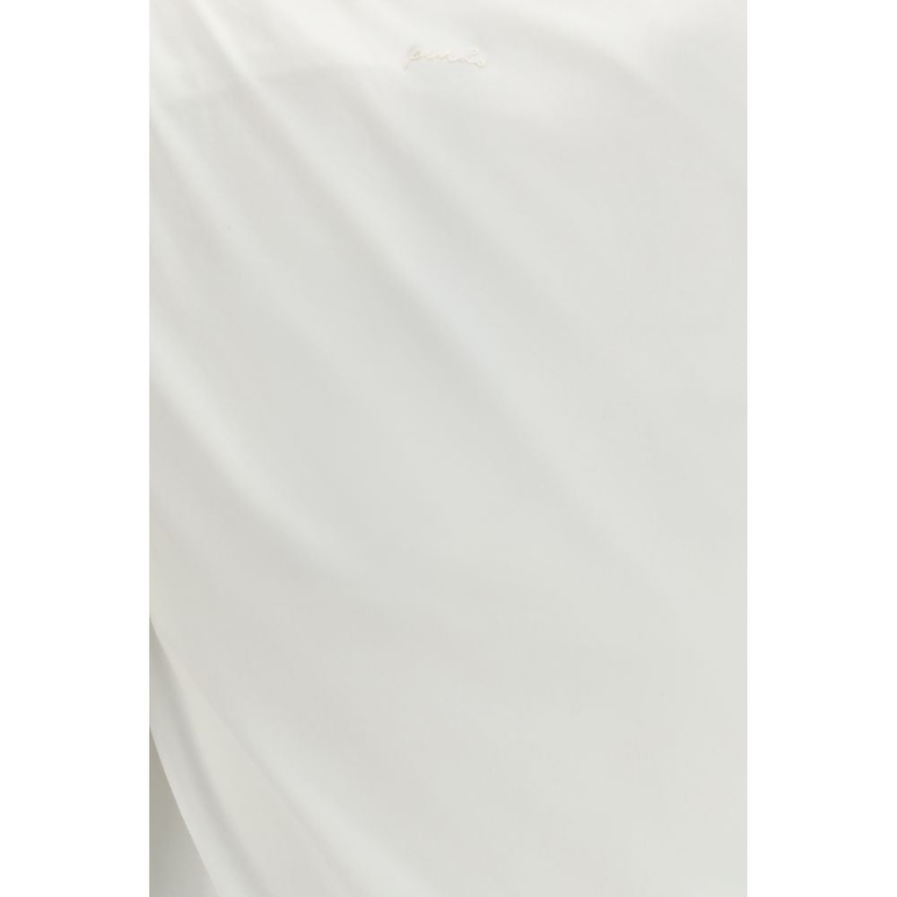 PINKO Weißes ärmelloses Baumwoll-T-Shirt