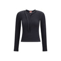 Diesel Schwarzes Langarm-T-Shirt aus Baumwolle