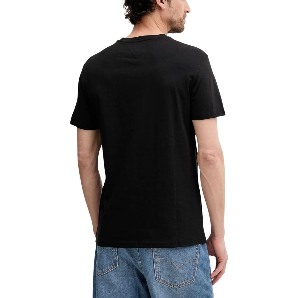 Tommy Hilfiger Jeans Schwarzes T-Shirt aus recycelter Baumwolle