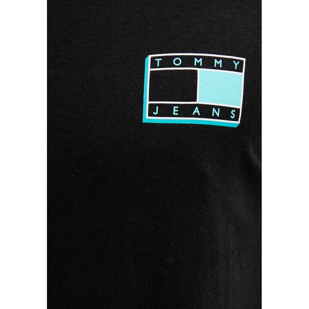 Tommy Hilfiger Jeans Schwarzes T-Shirt aus recycelter Baumwolle