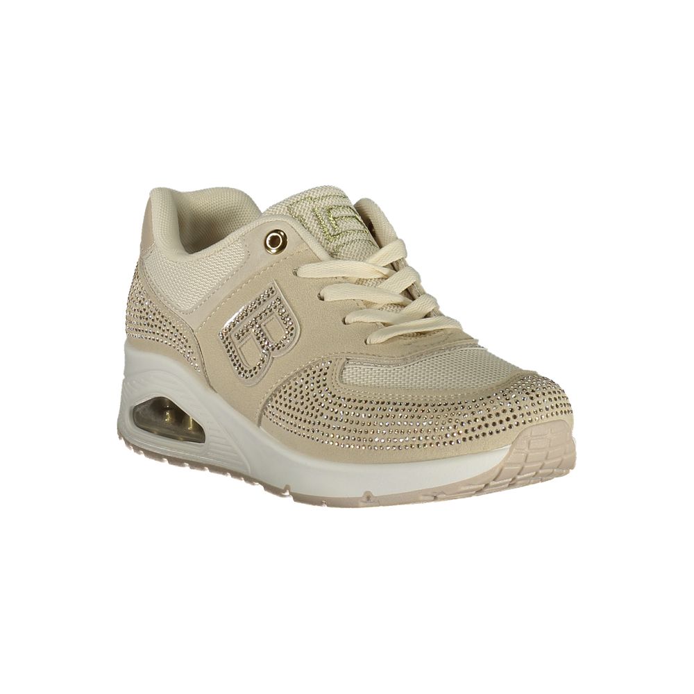 Laura Biagiotti Damen Sneaker aus Beige Polyurethan