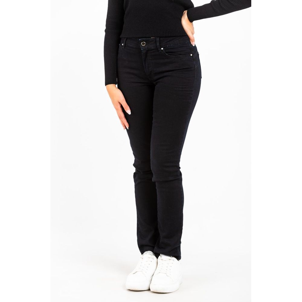 Gas Schwarze Baumwoll-Jeans im Slim Fit