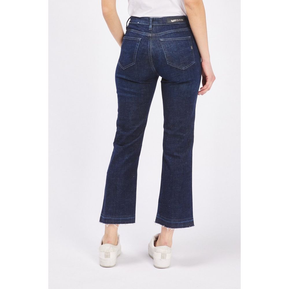 Gas Blaue Baumwoll-Jeans mit ausgestelltem Bein