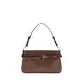 PINKO Braune Kalbsleder Bos Taurus Schultertasche