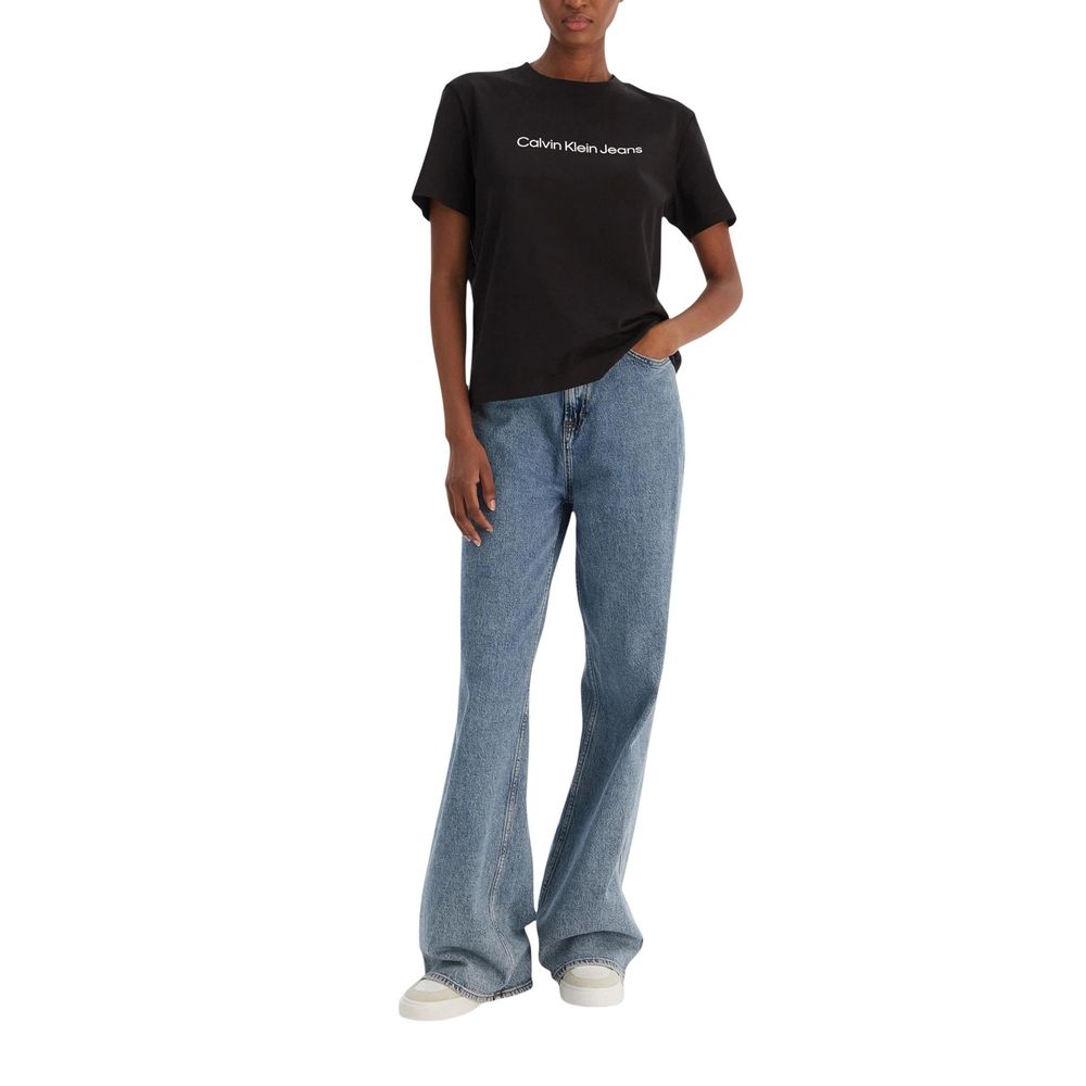 Calvin Klein Jeans Schwarzes Baumwoll-T-Shirt