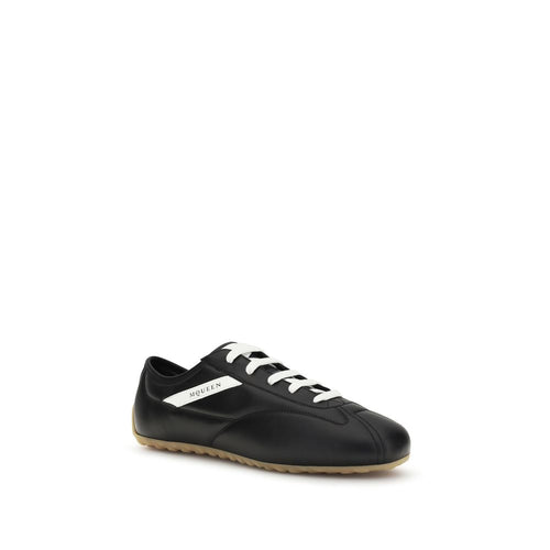 Alexander McQueen Schwarze Bos Taurus Kalbsleder Low-Top-Sneaker