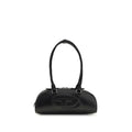 Diesel Schwarze Bos Taurus Kalbsleder Schultertasche