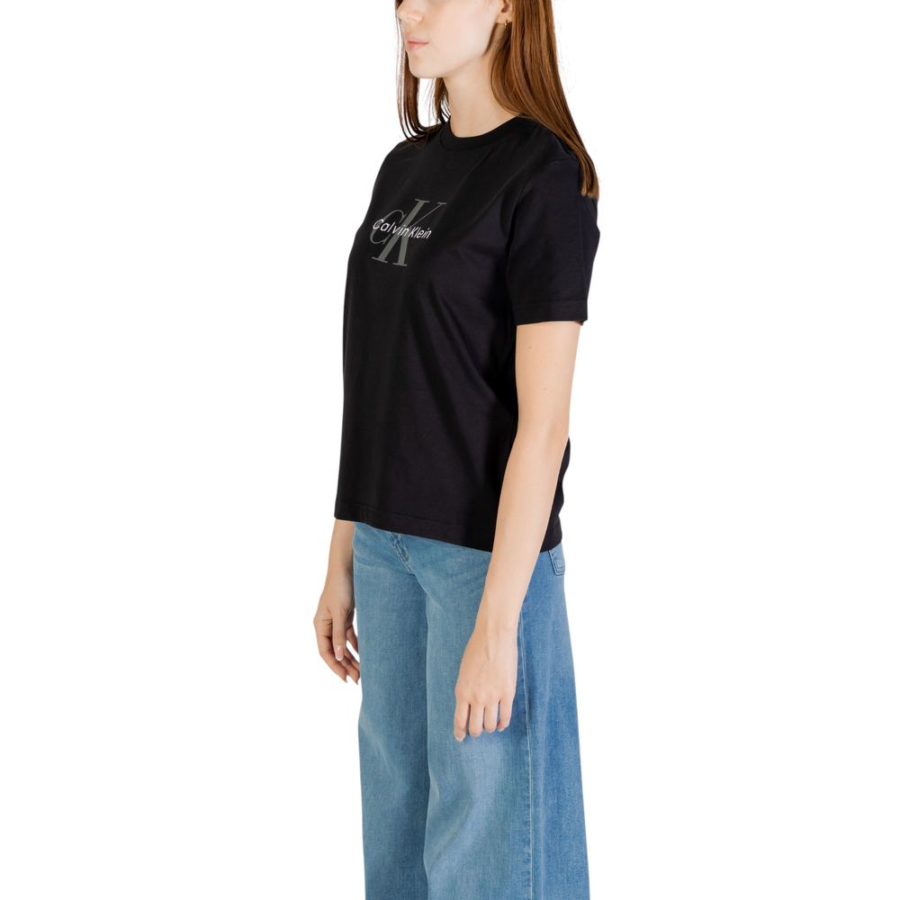 Calvin Klein Jeans Schwarzes Baumwoll-T-Shirt