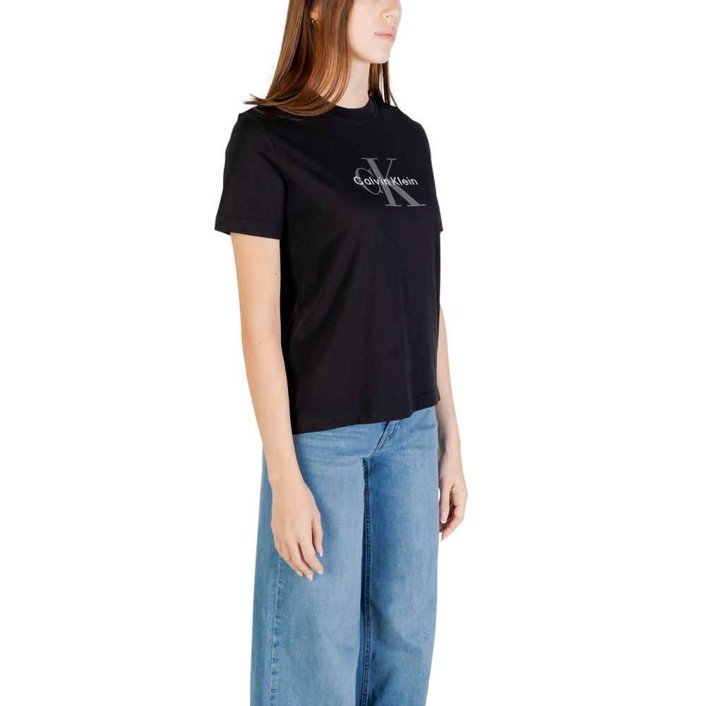 Calvin Klein Jeans Schwarzes Baumwoll-T-Shirt