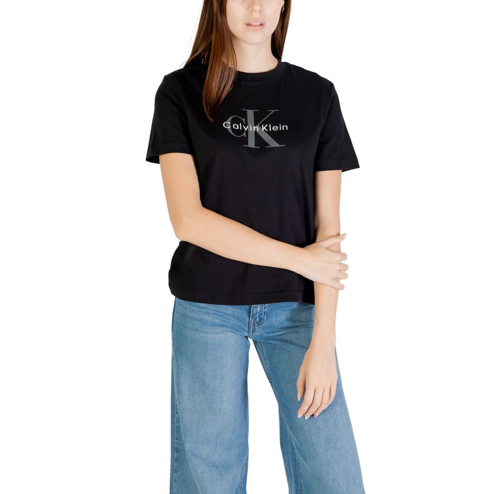 Calvin Klein Jeans Schwarzes Baumwoll-T-Shirt