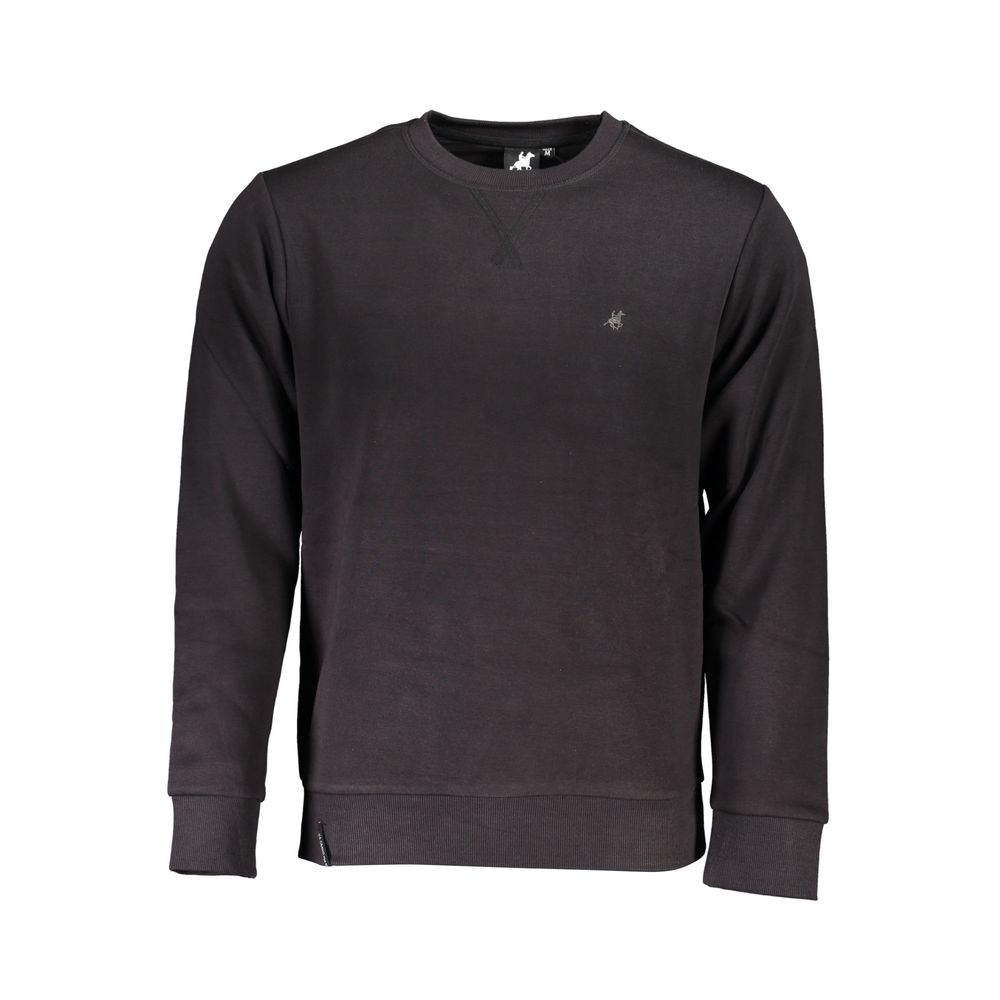 U.S. Grand Polo Schwarzer Baumwoll-Sweatshirt